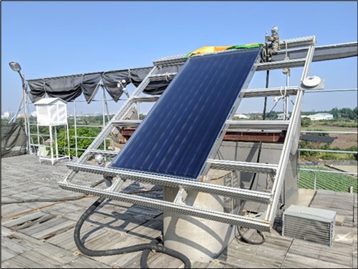 Calibration setup for the solar collector